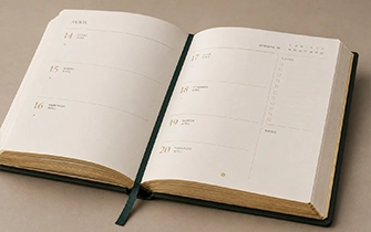 Papel interior agenda 80-100 g satinado o verjurado crema