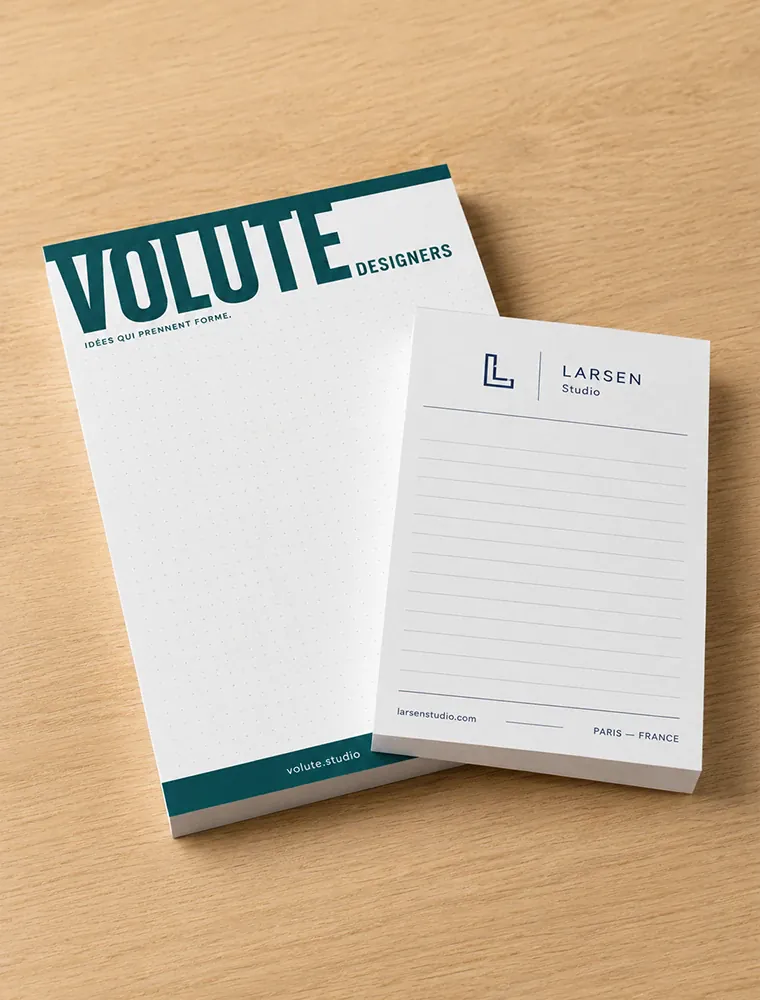 Bloc de notas personalizado con membrete de empresa papel 80g