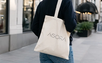 Bolsa tote estándar formato A3 asas largas polivalente