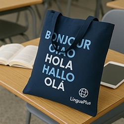 Bolsas tote de algodón para kit de visitante de feria