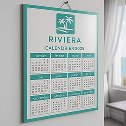Calendarios contracolados sobre cartón