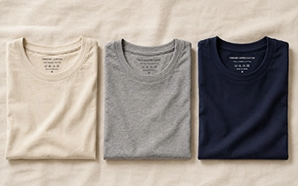 Camisetas distintas calidades de algodón clásico orgánico premium GOTS