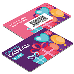 Tarjeta regalo PVC para comercios y cadenas
