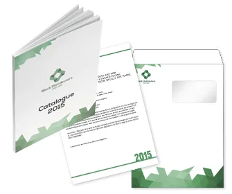 Carta comercial con su sobre a juego, formato habitual del mailing personalizado