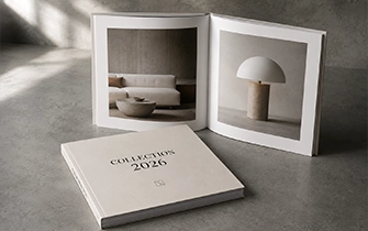 Catálogo formato cuadrado posicionamiento premium diseño