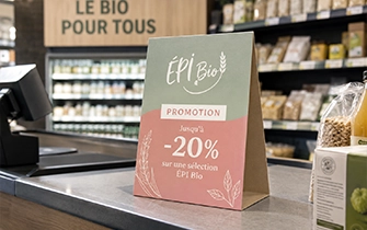 Caballete expositor de cartón de mostrador para caja de tienda y mesa de restaurante
