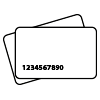 tarjeta numerada