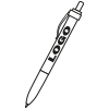 Marcaje en negro bolígrafo publicitario