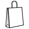 Bolsa de papel blanco estucado para tiendas