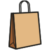 Bolsa de papel kraft natural marrón