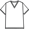 Camiseta cuello de pico corte entallado