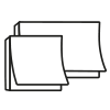 Notas adhesivas en formato cuadrado o rectangular