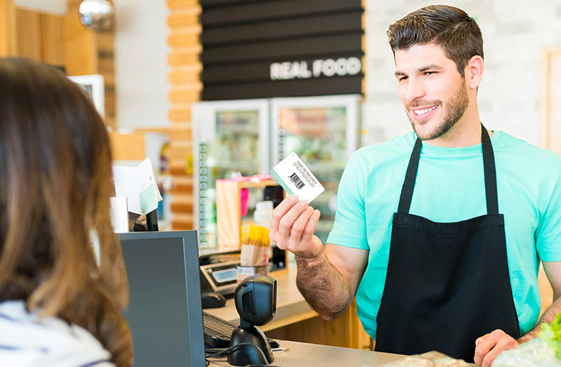 tarjeta de fidelidad con código de barras