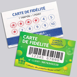 Tarjeta de fidelización en papel