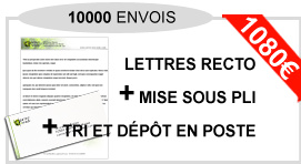 10000 mailings una cara