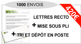 1000 mailings una cara