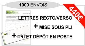 1000 mailings doble cara