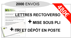 2500 mailings doble cara