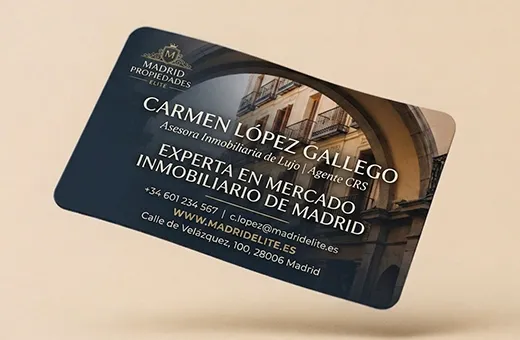 Tarjeta de visita PVC flexible 0,25 mm económico en serie