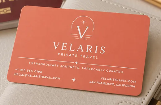 Tarjeta de visita PVC con colores Pantone precisos para gama gráfica estricta