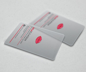 tarjeta pvc transparente