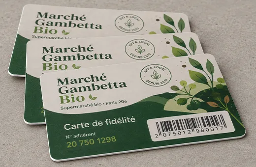 Tarjeta PVC biológica ecológica a base de recursos renovables