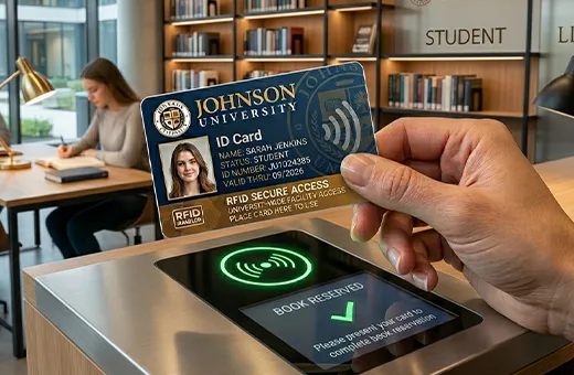 Tarjeta de estudiante PVC sin contacto RFID NFC para control de acceso a edificios