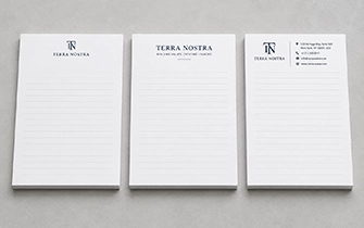 Bloc de notas personalizado con varios niveles de branding corporativo