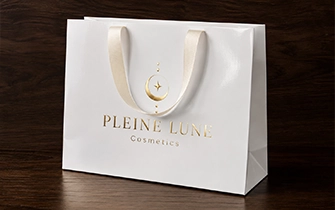 Bolsa de papel con estampación en caliente oro o plata