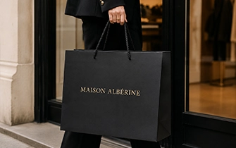 Bolsa de papel formato grande shopping moda