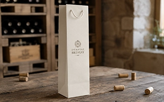 Bolsa de papel a medida formato vertical para botella de vino