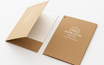 Carpeta con solapas para acogida hotelera y restauración