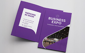 Carpeta con solapas personalizada para ferias y eventos