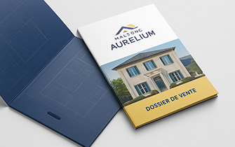 Carpeta con solapas personalizada para agencias inmobiliarias y notarías