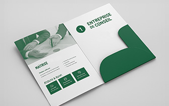 Carpeta con solapas para dosier de presentación