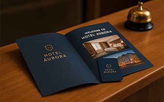 Carpeta cartonada para recepción y eventos