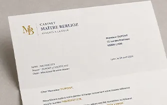 Datos variables texto personalización a la unidad cartas B2B