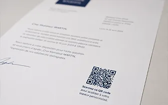 QR code personalizado por destinatario en carta impresa B2B