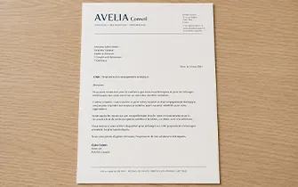 Papel cartas A4 para correspondencia comercial de empresa