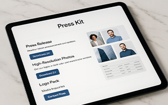 Dosier de prensa digital con medios descargables