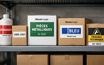 Etiqueta de producto para identificación visual