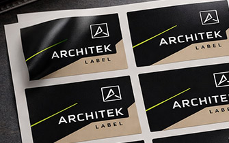 Etiqueta de oficina en vinilo adhesivo