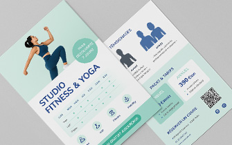 Flyer doble cara en formato A4 o A5, lectura rápida