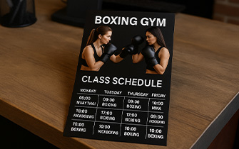 Flyer a medida planning de clases y calendario de actividades