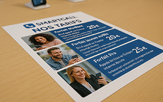Flyer A4 tarifas y tablas de ofertas