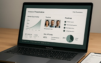 Investor deck digital para ronda de financiación