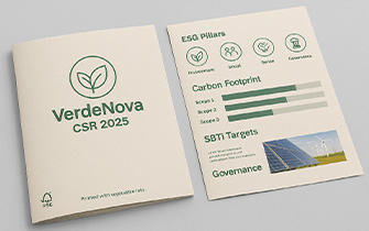 Folleto RSE con compromisos medioambientales y sociales