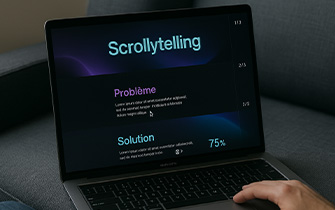 Folleto digital scrollytelling multisección