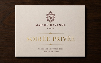 Invitación gala premium con estampación oro