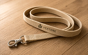 Lanyard ecológico bambú poliéster reciclado rPET algodón bio RSC